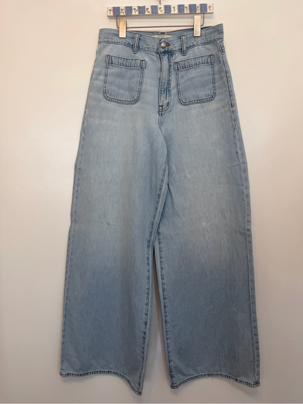 Madewell Light wash high waist Wide Leg Jeans sz 27